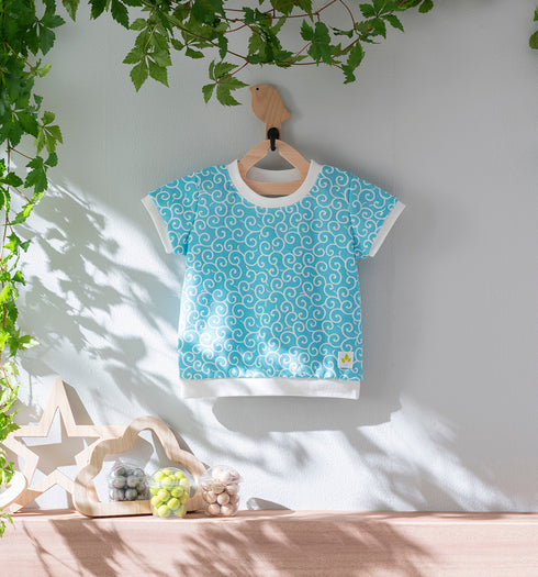 Kids 和ニットTシャツ 唐草模様(全7色)S・M(+¥100)・L(+¥200)